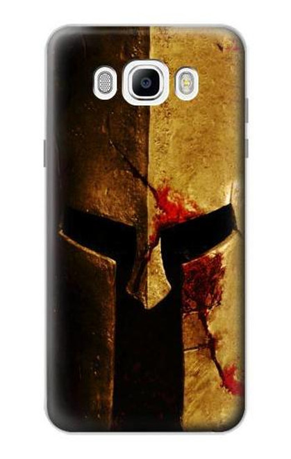 W2439 Warrior Spartan Helmet Hard Case and Leather Flip Case For Samsung Galaxy J7 (2016)