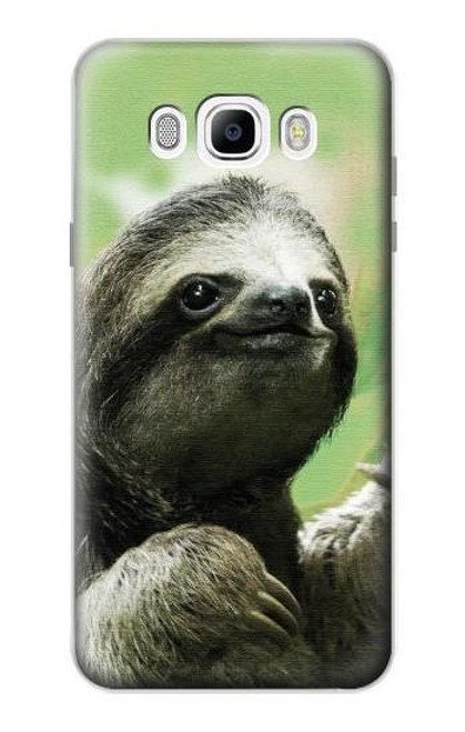 W2708 Smiling Sloth Hard Case and Leather Flip Case For Samsung Galaxy J7 (2016)