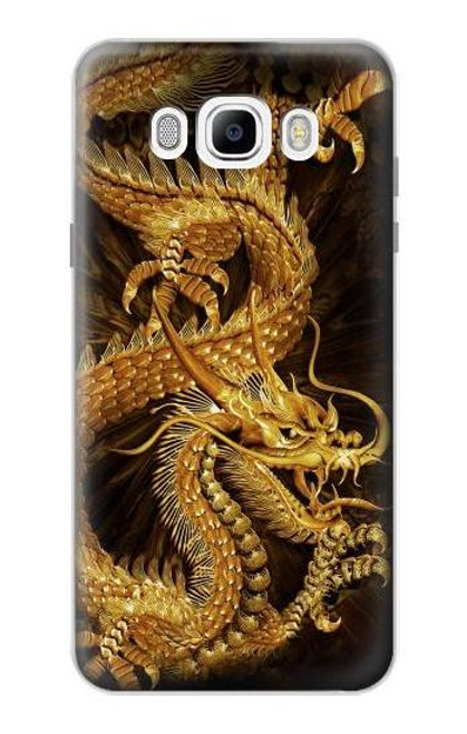 W2804 Chinese Gold Dragon Printed Hard Case and Leather Flip Case For Samsung Galaxy J7 (2016)