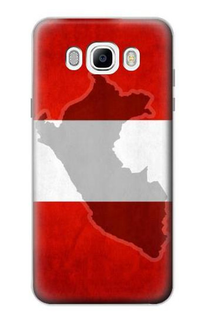 W3018 Peru Flag Hard Case and Leather Flip Case For Samsung Galaxy J7 (2016)