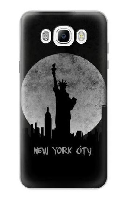 W3097 New York City Hard Case and Leather Flip Case For Samsung Galaxy J7 (2016)