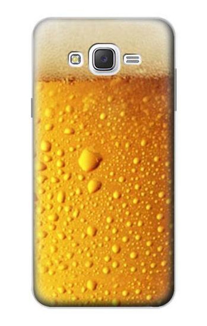 W0328 Beer Glass Hard Case and Leather Flip Case For Samsung Galaxy J7