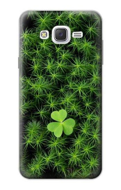 W0358 Clover Lucky Leaf Hard Case and Leather Flip Case For Samsung Galaxy J7