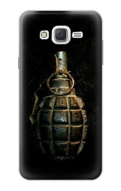 W0881 Hand Grenade Hard Case and Leather Flip Case For Samsung Galaxy J7