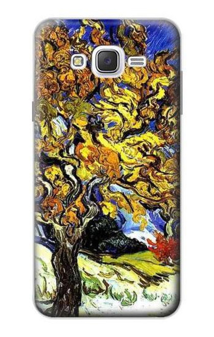 W0902 Mulberry Tree Van Gogh Hard Case and Leather Flip Case For Samsung Galaxy J7