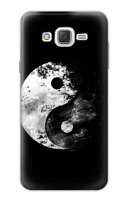 W1372 Moon Yin-Yang Hard Case and Leather Flip Case For Samsung Galaxy J7