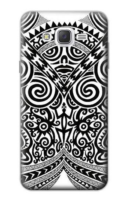 W1655 Maori Tattoo Hard Case and Leather Flip Case For Samsung Galaxy J7