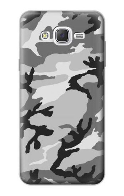 W1721 Snow Camouflage Graphic Printed Hard Case and Leather Flip Case For Samsung Galaxy J7