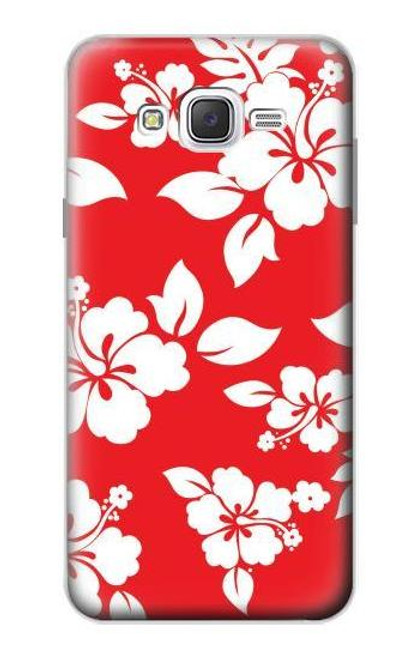 W1949 Hawaiian Hibiscus Pattern Hard Case and Leather Flip Case For Samsung Galaxy J7