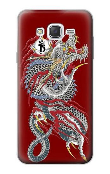 W2104 Yakuza Dragon Tattoo Hard Case and Leather Flip Case For Samsung Galaxy J7