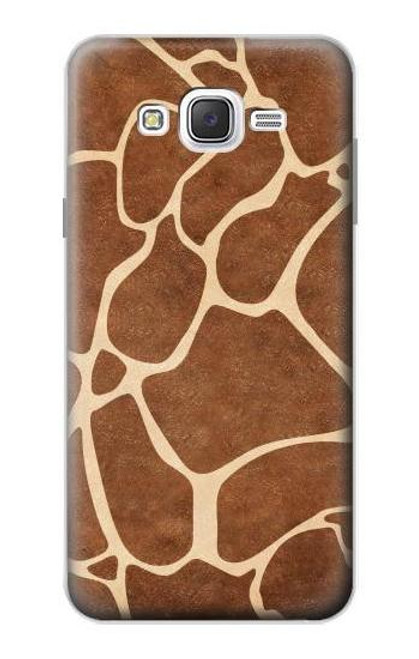 W2326 Giraffe Skin Hard Case and Leather Flip Case For Samsung Galaxy J7