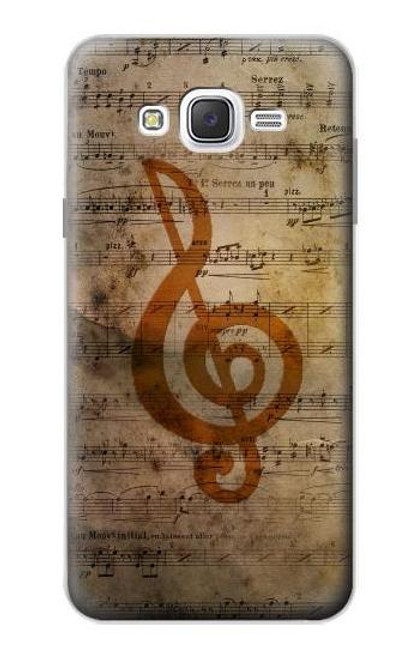 W2368 Sheet Music Notes Hard Case and Leather Flip Case For Samsung Galaxy J7