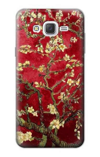 W2414 Red Blossoming Almond Tree Van Gogh Hard Case and Leather Flip Case For Samsung Galaxy J7