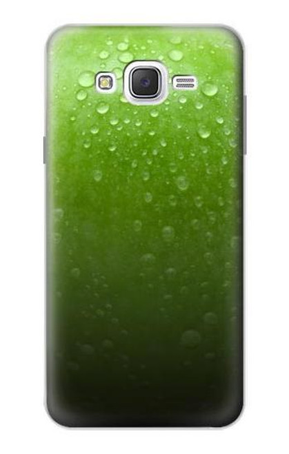 W2475 Green Apple Texture Seamless Hard Case and Leather Flip Case For Samsung Galaxy J7
