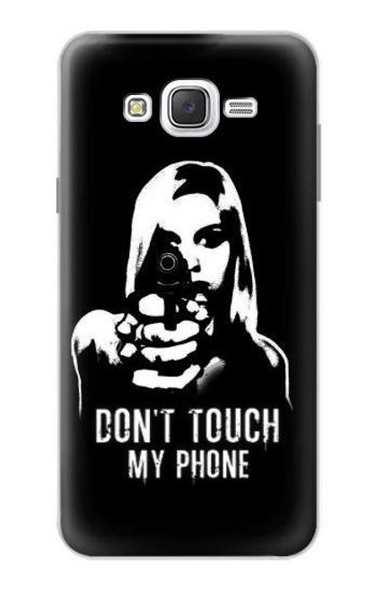 W2518 Do Not Touch My Phone Hard Case and Leather Flip Case For Samsung Galaxy J7