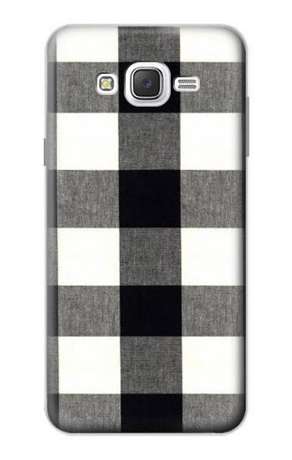 W2842 Black and White Buffalo Check Pattern Hard Case and Leather Flip Case For Samsung Galaxy J7