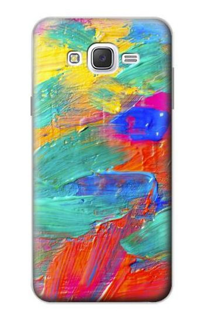 W2942 Brush Stroke Painting Hard Case and Leather Flip Case For Samsung Galaxy J7