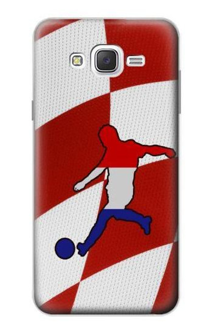 W2993 Croatia Football Soccer Euro 2016 Hard Case and Leather Flip Case For Samsung Galaxy J7