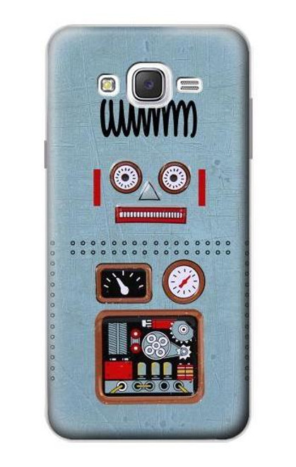 W3040 Retro Robot Toy Hard Case and Leather Flip Case For Samsung Galaxy J7