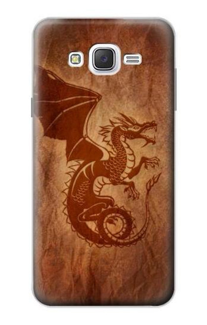 W3086 Red Dragon Tattoo Hard Case and Leather Flip Case For Samsung Galaxy J7