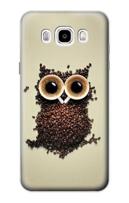 W0360 Coffee Owl Hard Case and Leather Flip Case For Samsung Galaxy J5 (2016)