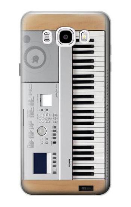 W0891 Keyboard Digital Piano Hard Case and Leather Flip Case For Samsung Galaxy J5 (2016)