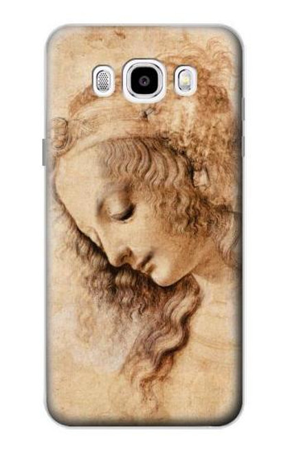 W1045 Leonardo da Vinci Woman's Head Hard Case and Leather Flip Case For Samsung Galaxy J5 (2016)