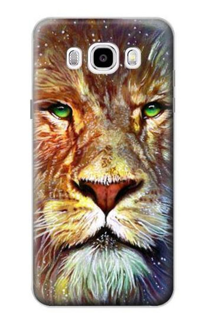 W1354 Lion Hard Case and Leather Flip Case For Samsung Galaxy J5 (2016)