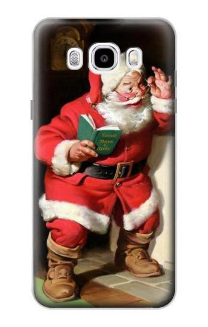 W1417 Santa Claus Merry Xmas Hard Case and Leather Flip Case For Samsung Galaxy J5 (2016)