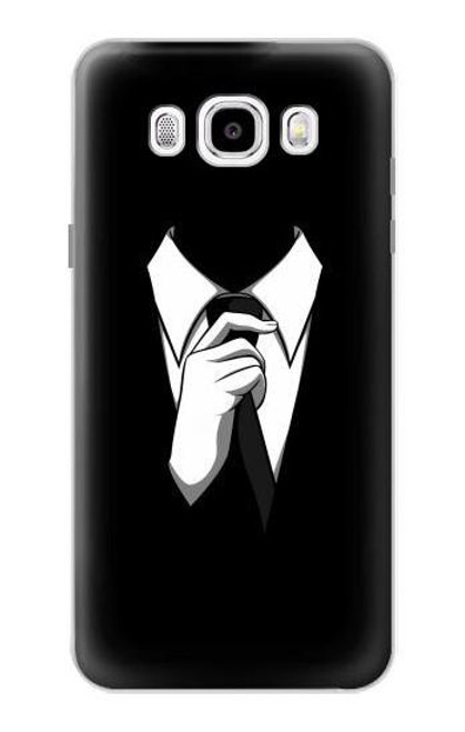 W1591 Anonymous Man in Black Suit Hard Case and Leather Flip Case For Samsung Galaxy J5 (2016)