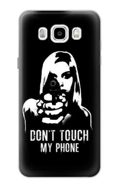 W2518 Do Not Touch My Phone Hard Case and Leather Flip Case For Samsung Galaxy J5 (2016)