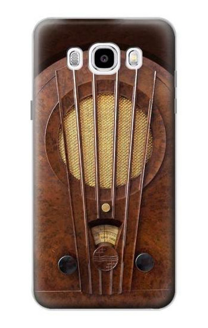 W2655 Vintage Bakelite Deco Radio Hard Case and Leather Flip Case For Samsung Galaxy J5 (2016)