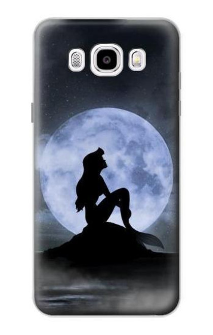 W2668 Mermaid Silhouette Moon Night Hard Case and Leather Flip Case For Samsung Galaxy J5 (2016)