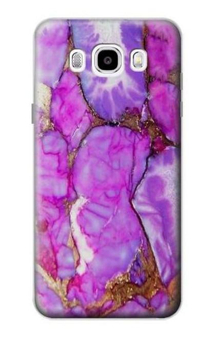 W2907 Purple Turquoise Stone Hard Case and Leather Flip Case For Samsung Galaxy J5 (2016)