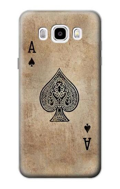 W2928 Vintage Spades Ace Card Hard Case and Leather Flip Case For Samsung Galaxy J5 (2016)