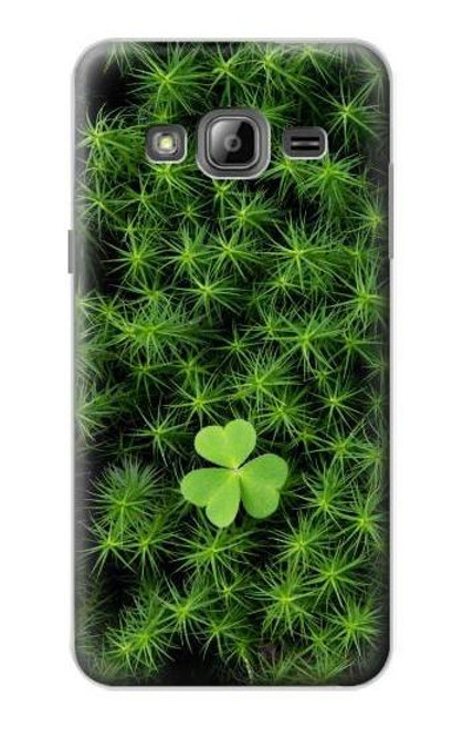 W0358 Clover Lucky Leaf Hard Case and Leather Flip Case For Samsung Galaxy J3 (2016)