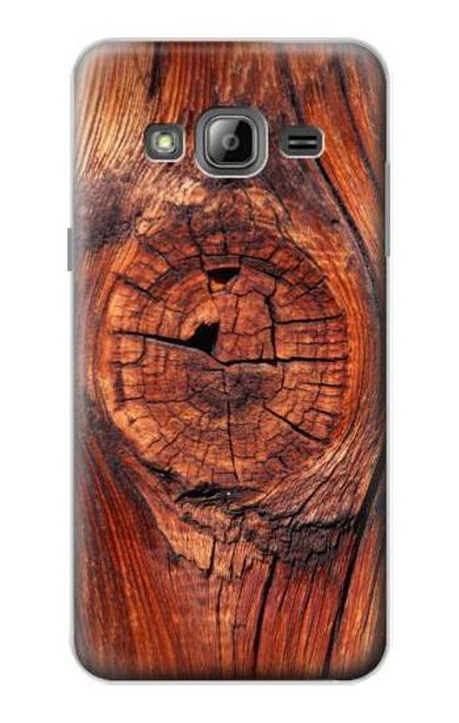 W0603 Wood Graphic Printed Hard Case and Leather Flip Case For Samsung Galaxy J3 (2016)