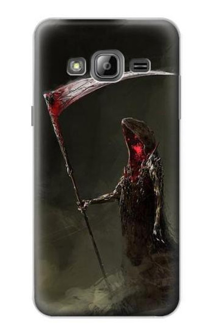 W1319 Grim Reaper Death Scythe Hard Case and Leather Flip Case For Samsung Galaxy J3 (2016)