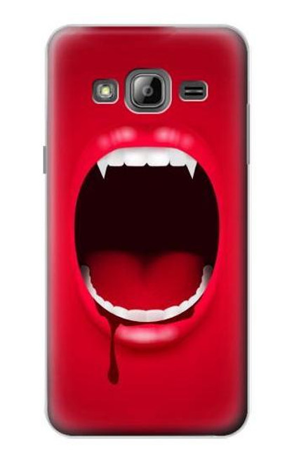 W2103 Vampire Mouth Hard Case and Leather Flip Case For Samsung Galaxy J3 (2016)