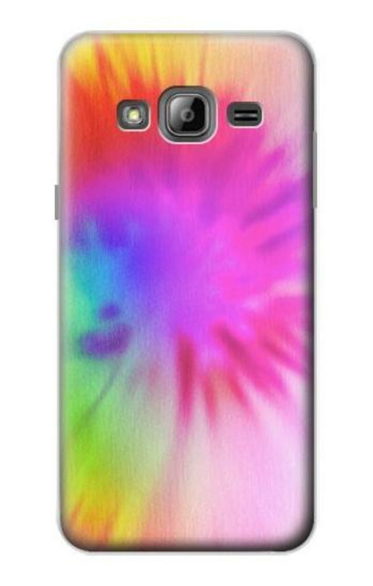 W2488 Tie Dye Color Hard Case and Leather Flip Case For Samsung Galaxy J3 (2016)