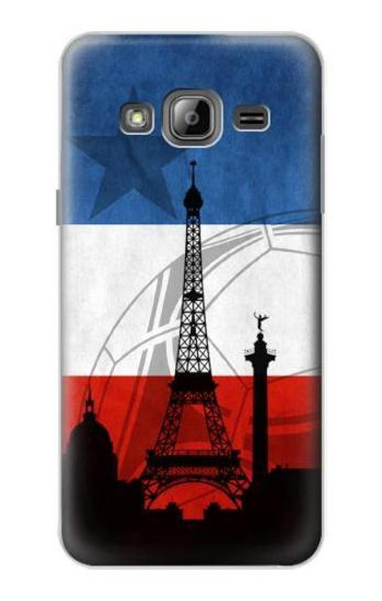 W2980 France Football Soccer Euro 2016 Hard Case and Leather Flip Case For Samsung Galaxy J3 (2016)