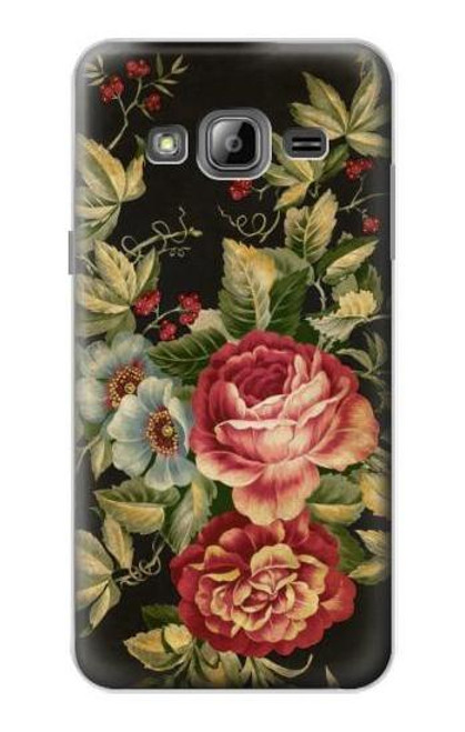 W3013 Vintage Antique Roses Hard Case and Leather Flip Case For Samsung Galaxy J3 (2016)