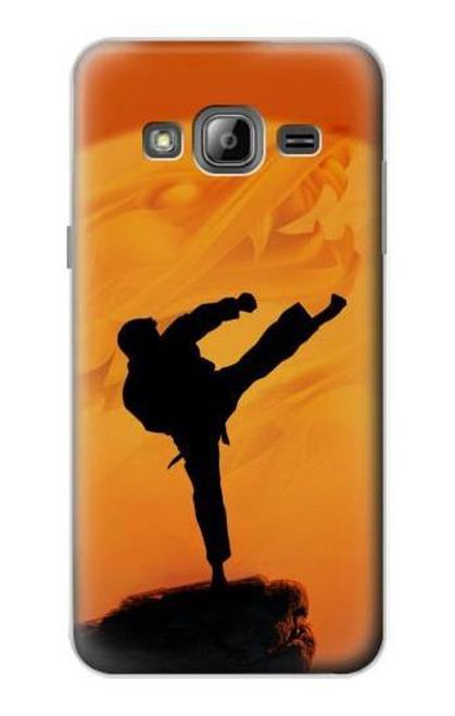 W3024 Kung Fu Karate Fighter Hard Case and Leather Flip Case For Samsung Galaxy J3 (2016)