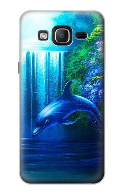 W0385 Dolphin Hard Case and Leather Flip Case For Samsung Galaxy On5