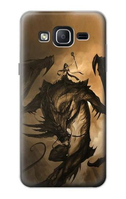 W0388 Dragon Rider Hard Case and Leather Flip Case For Samsung Galaxy On5