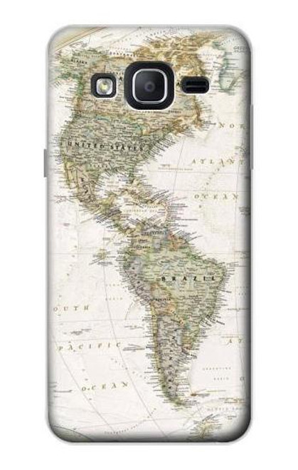 W0604 World Map Hard Case and Leather Flip Case For Samsung Galaxy On5