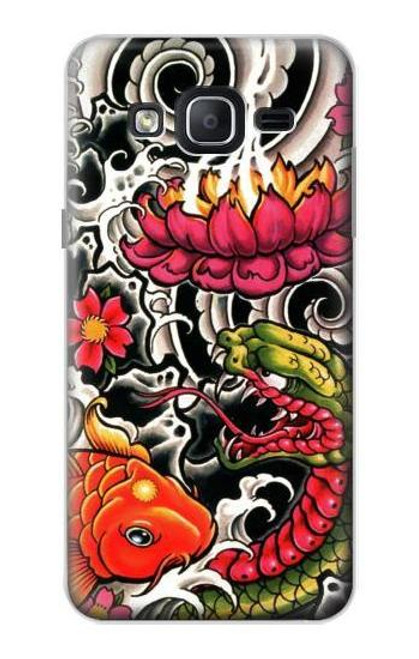 W0605 Yakuza Tattoo Hard Case and Leather Flip Case For Samsung Galaxy On5