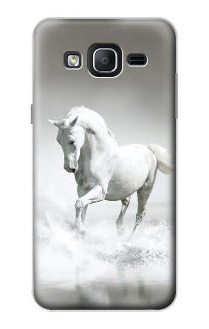 W0932 White Horse Hard Case and Leather Flip Case For Samsung Galaxy On5