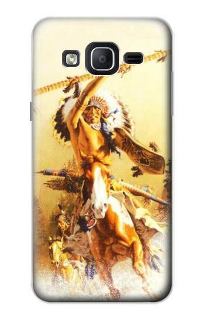 W1087 Red Indian Warrior Hard Case and Leather Flip Case For Samsung Galaxy On5