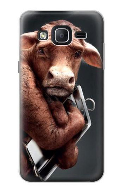 W1271 Crazy Cow Hard Case and Leather Flip Case For Samsung Galaxy On5